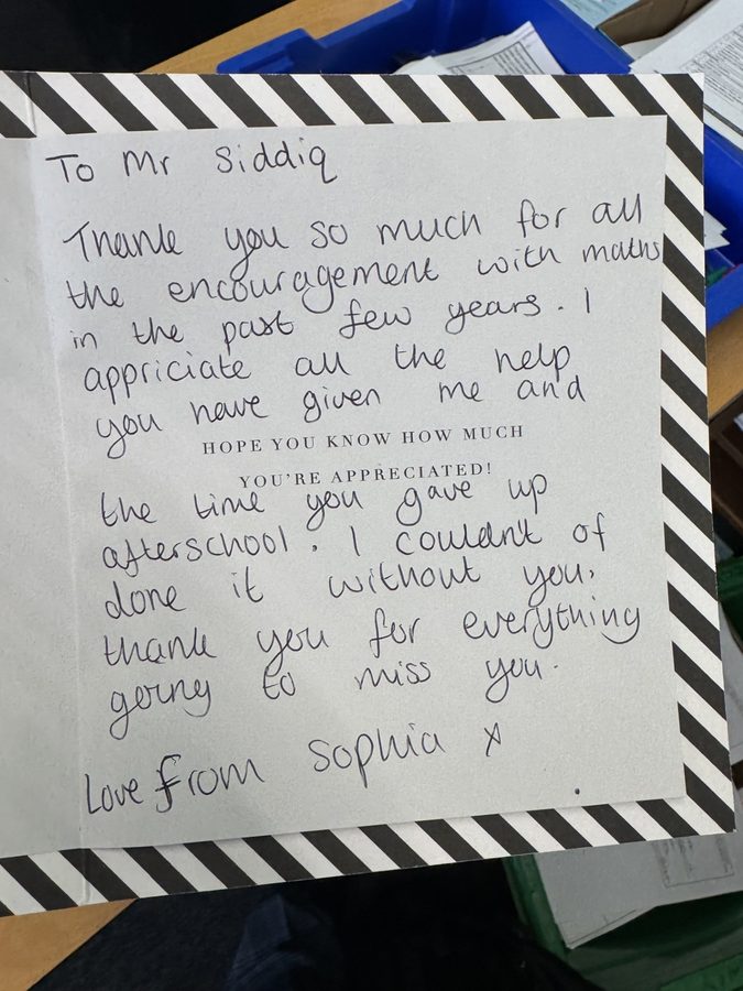 Redacted handwritten student feedback