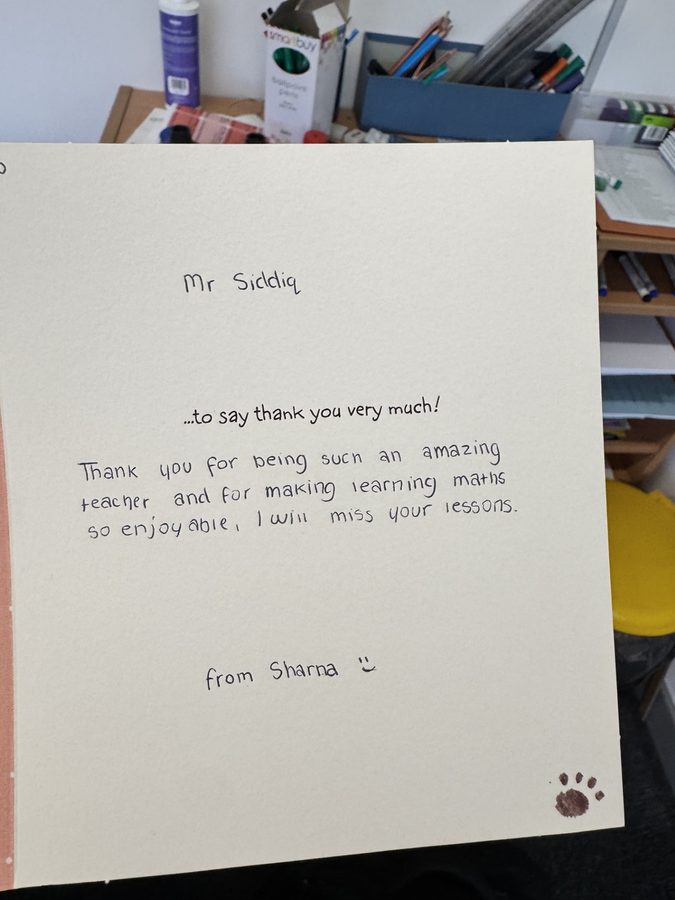 Redacted handwritten student feedback